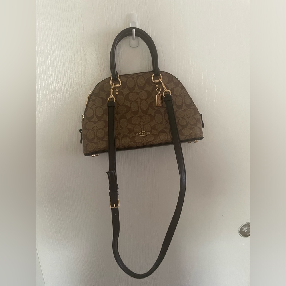 Coach Katy satchel in signature canvas